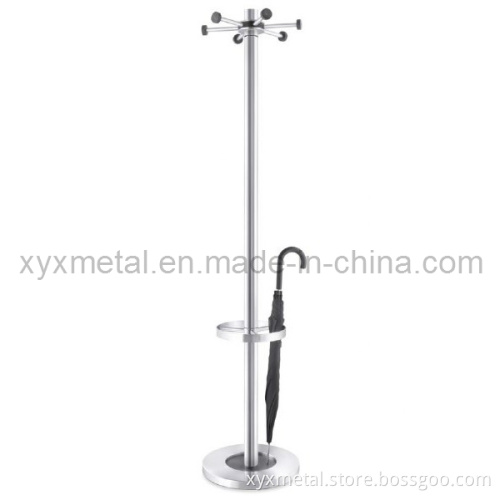 Floor Stand with Umbrella Holder Stainless Steel Coat Rack
